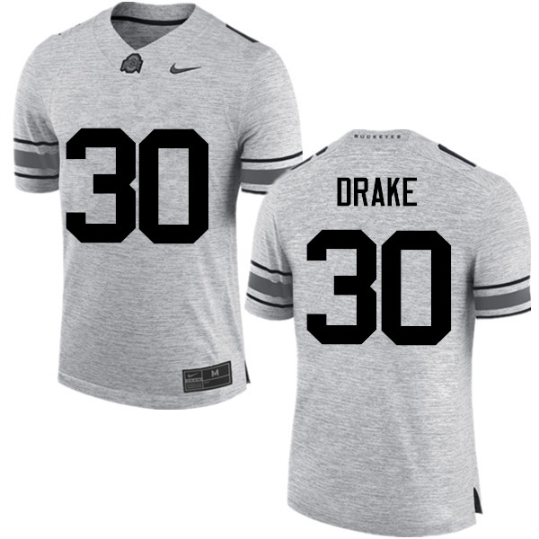 Ohio State Buckeyes #30 Jared Drake College Football Jerseys Game-Gray